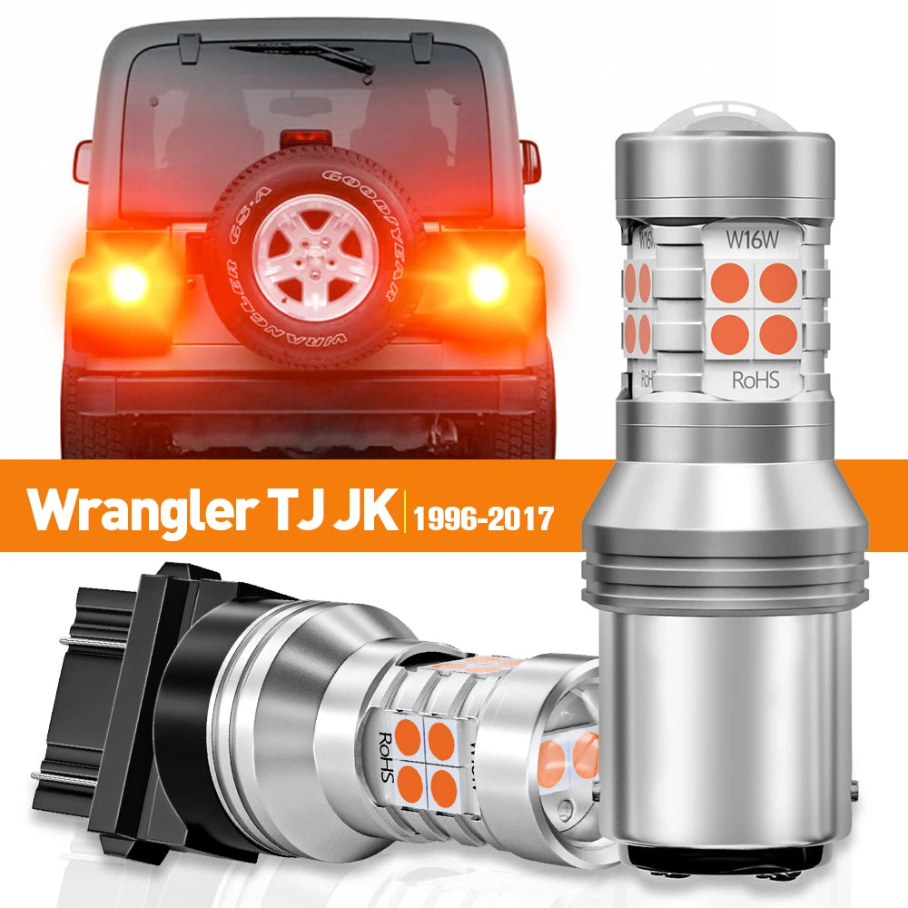 2pcs LED Brake Light For Jeep Wrangler TJ JK 1996-2017 2007 2008 2009 2010 2011 2012 2013 2014 2015 2016 Accessories Canbus Lamp